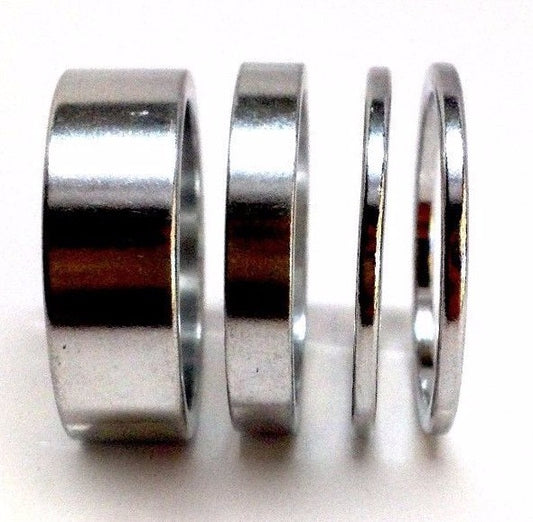 Aluminum Alloy 1 1/8 Inch Bicycle Headset Spacers Set - Silver, 2mm, 5mm, 10mm