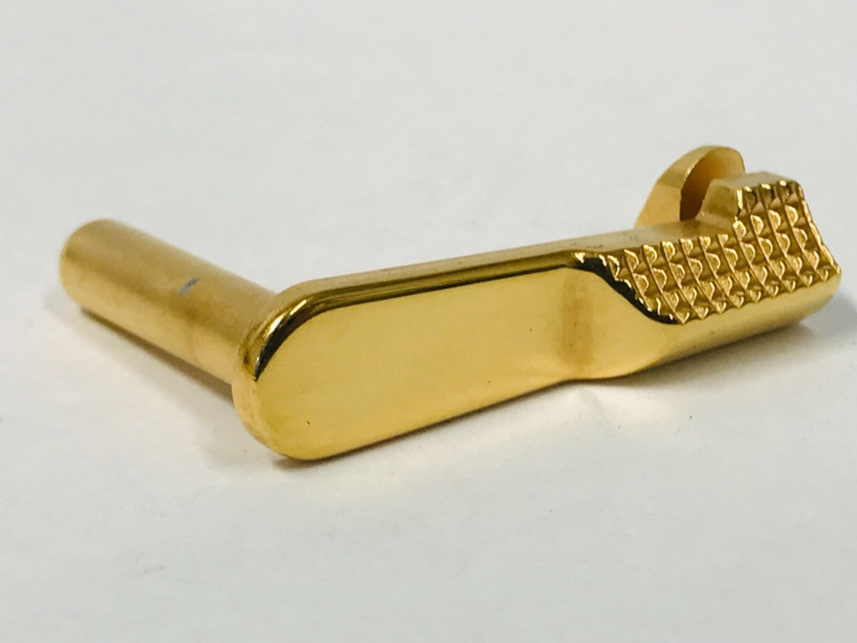 1911 Slide Stop - Stainless Steel with 24K Gold Plating for 45 ACP Pistols
