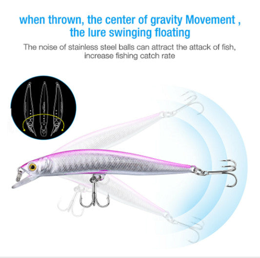10Pcs Fishing Lure Set - Crankbaits Minnow Baits for Freshwater & Saltwater