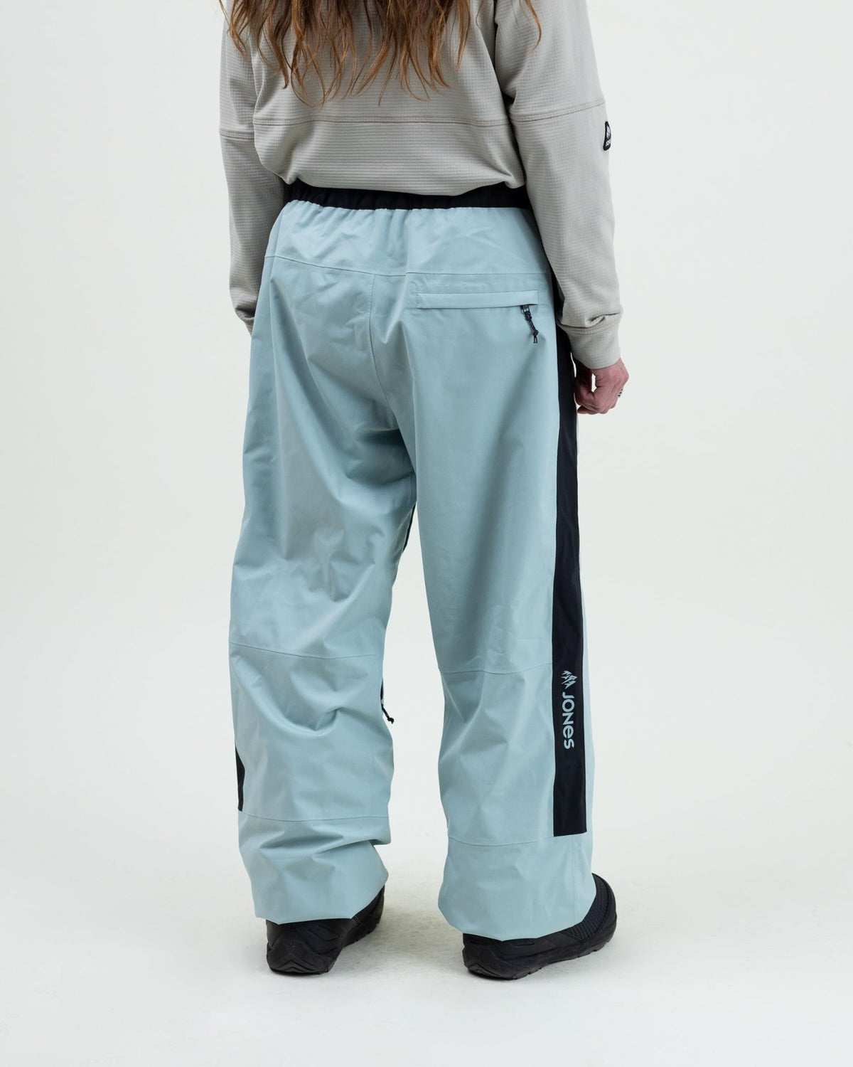 Unisex Snow Pants with Recycled 20K Waterproof Breathable Fabric - Arctic Blue, Large