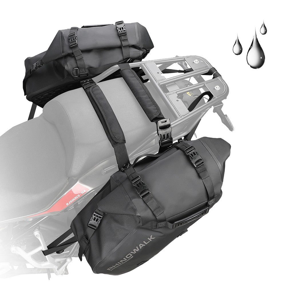Motorcycle Waterproof Double Side Bag 18L/28L/48L Universal Black