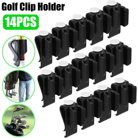 14 Pcs Golf Club Organizer Clips Putter Bag Holder Iron Driver Protector Set