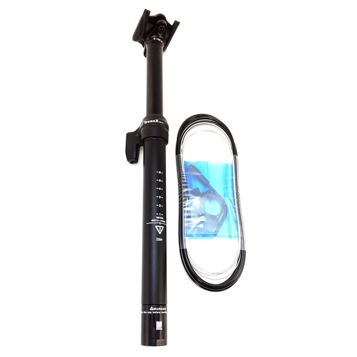 External Dropper Seatpost with Remote Lever for MTB & Road Bikes, Multiple Sizes