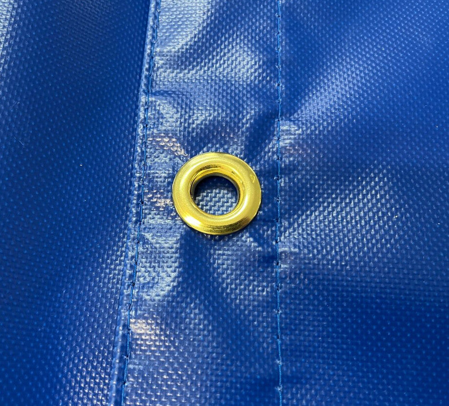 Heavy Duty Waterproof Vinyl Tarp - Blue, Reinforced Edges, Multiple Sizes