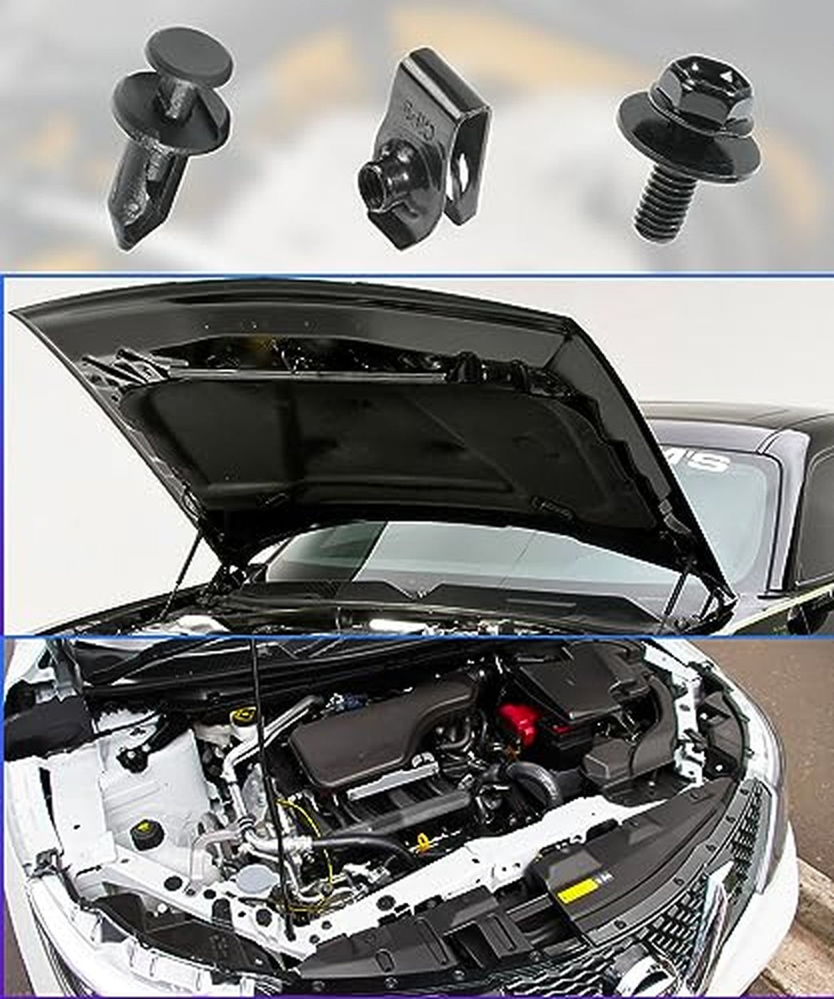 Vehicle Bumper & Body Fastener Kit - 35PCS Engine Under Cover Bolts Screws