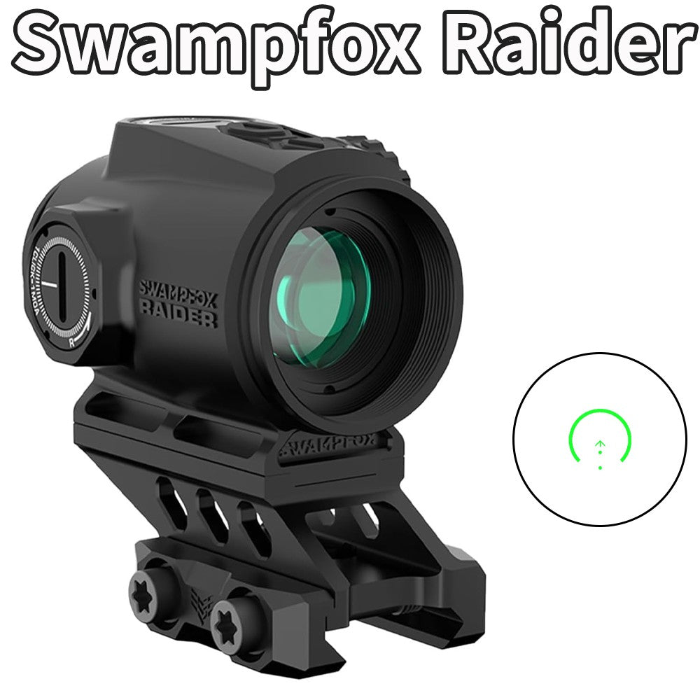 Swampfox Raider 1x20mm Prism Sight with Green BRC Reticle, T2 Footprint