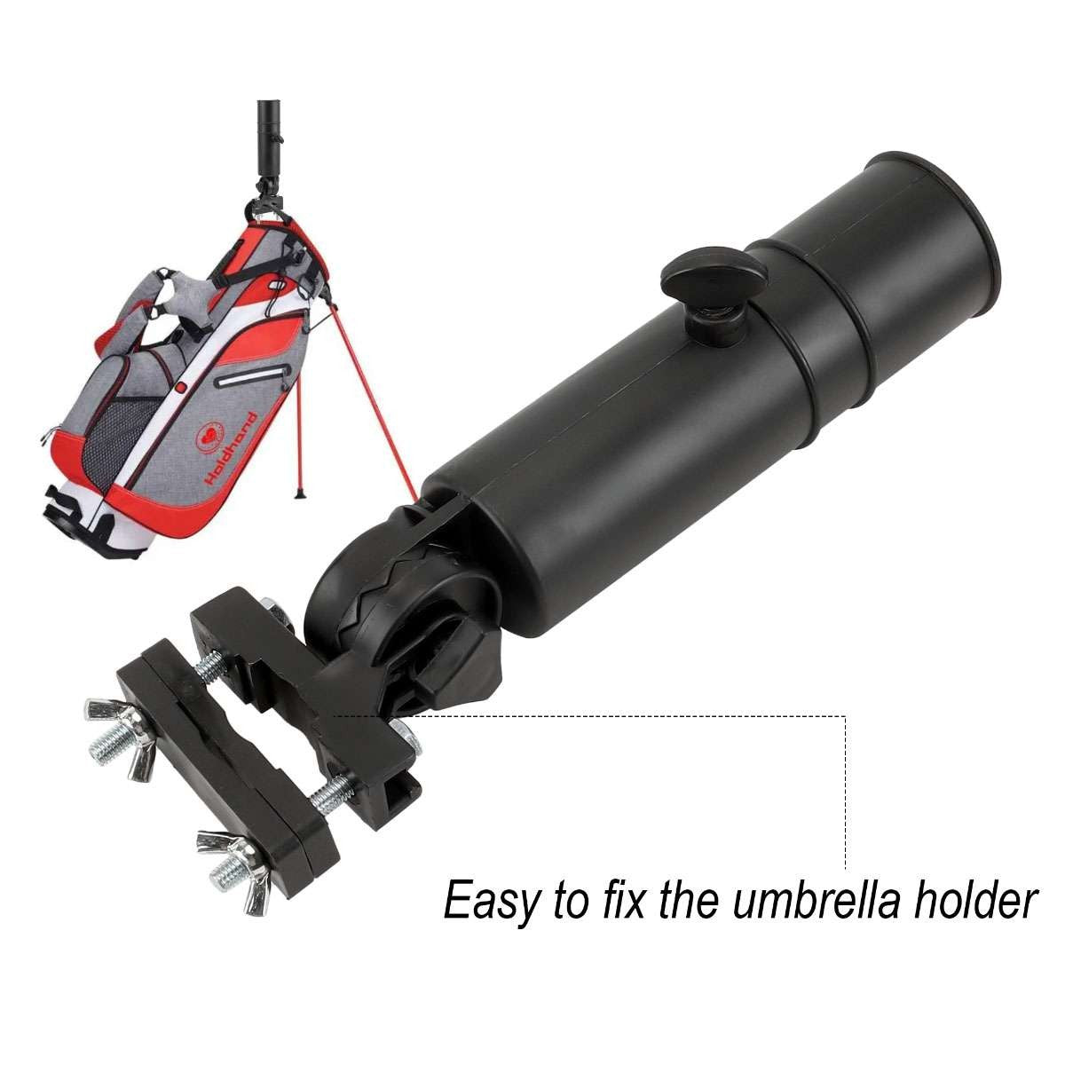 Adjustable Golf Umbrella Holder Clamp for Push Cart Stroller Bike