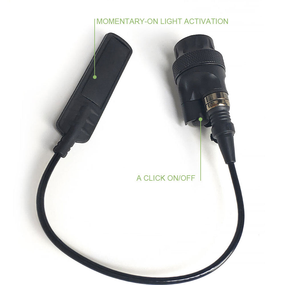 Dual Function Flashlight Switch Tail Cap for M300 M600 Series - Aluminum Tactical Accessory
