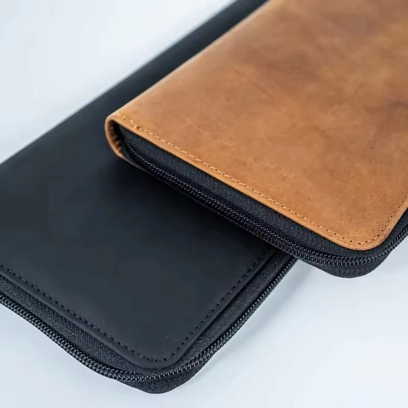 PU Leather Golf Glove Holder Wallet with Zipper Storage Bag - Organizer for Golf Accessories
