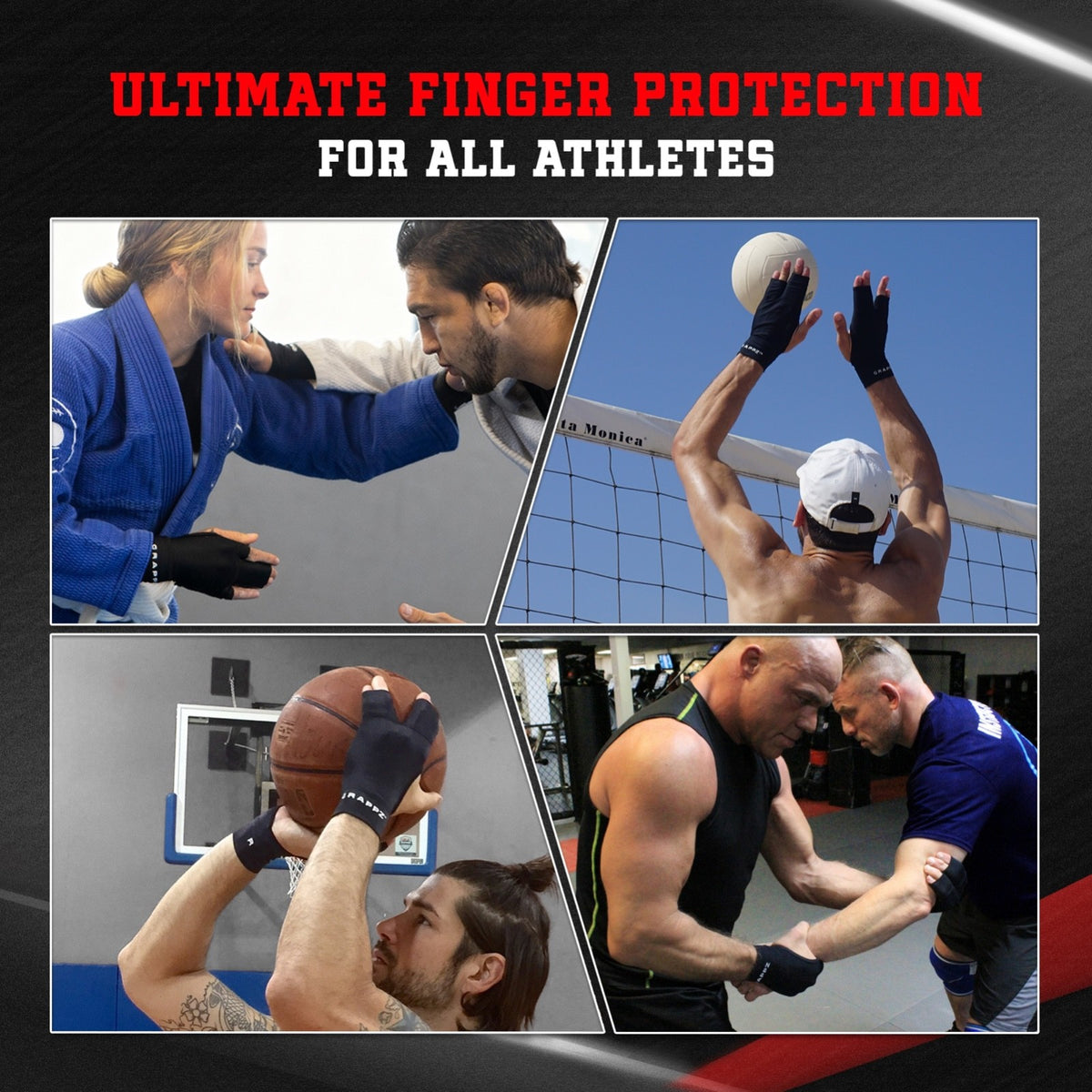 Finger Support Compression Gloves for Sports and Injury Prevention