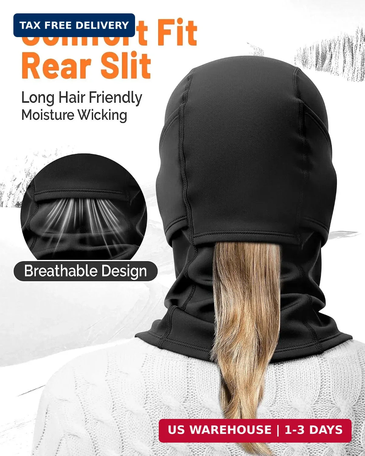 Unisex Thermal Ski Mask for Men & Women, Windproof Snow Face Cover