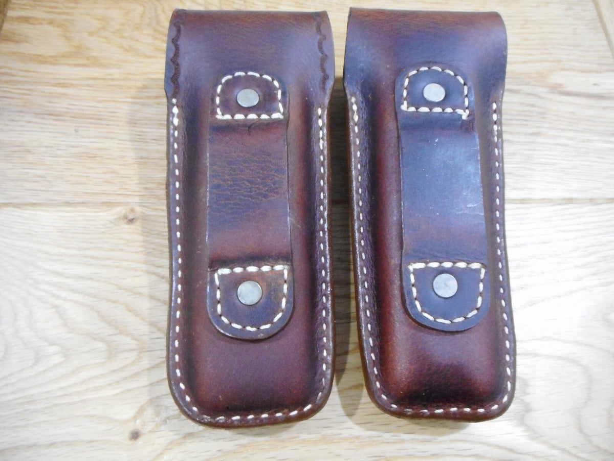 Leather Sheath for Multi Tools - Durable Custom Dark Brown Sheath with Plain or Tooled Flap