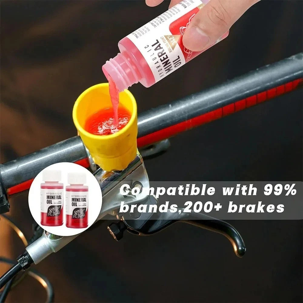 60ml Mineral Oil for Hydraulic Disc Brake Bike Fluid - Compatible with Shimano Tektro