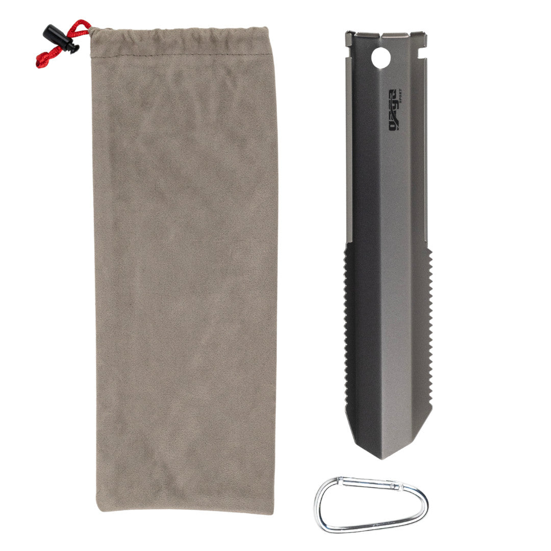 Titanium Camping & Hiking Shovel - Ultralight Backpacking Trowel
