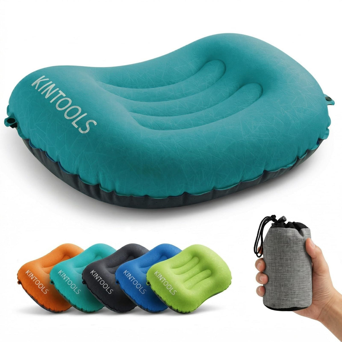 Ultralight Inflatable Camping Pillow with Neck Support - Compact Waterproof