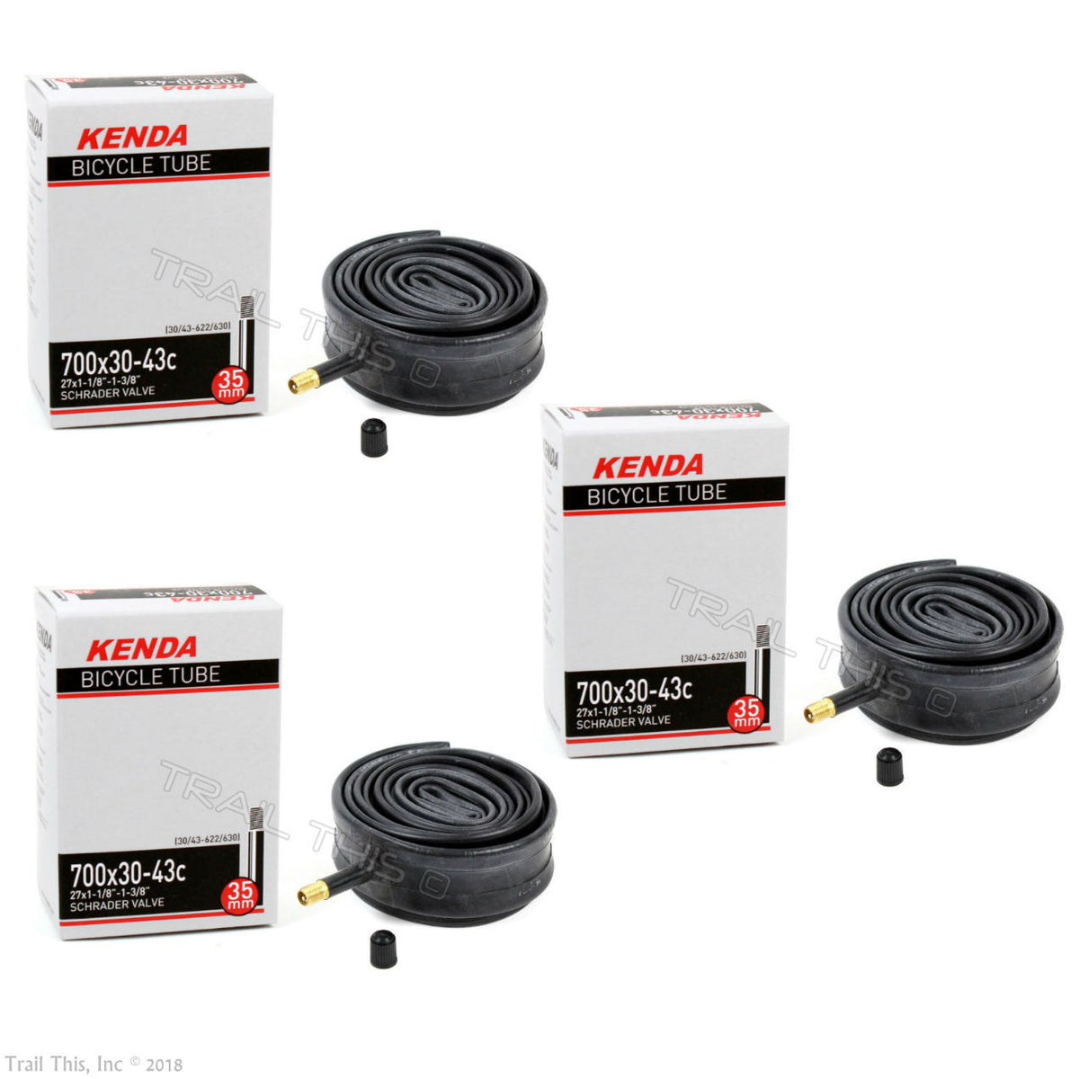 700x30-43C Bicycle Inner Tube with Schrader Valve - Pack of 1-10