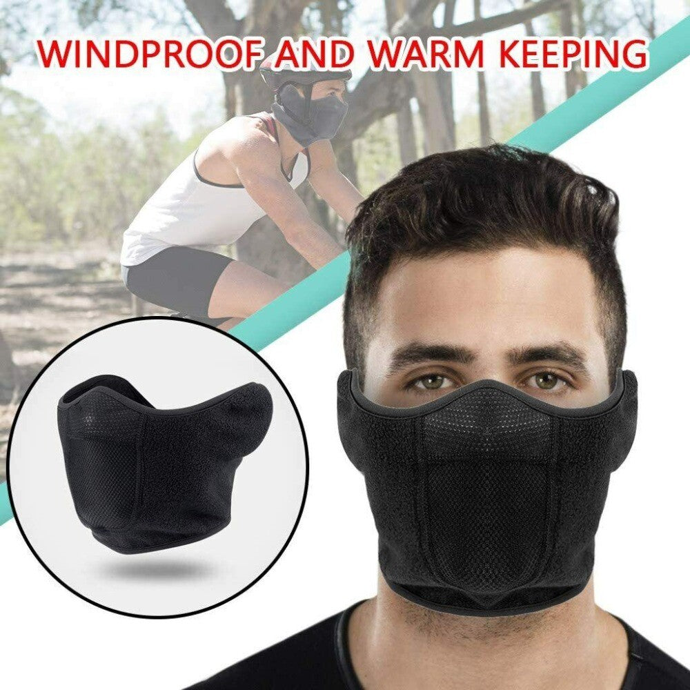 Winter Half Ski Mask Face Cover Windproof Ear Warmer for Cold Weather