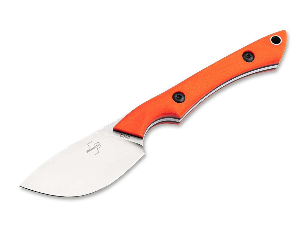 Orange Fixed Blade Hunting Knife 2.36 Inch Stainless Steel Outdoor Knife