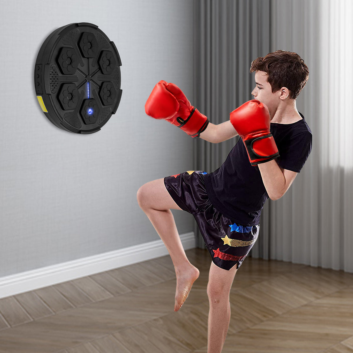 Bluetooth Boxing Target with Music & Light for Stress Relief and Training