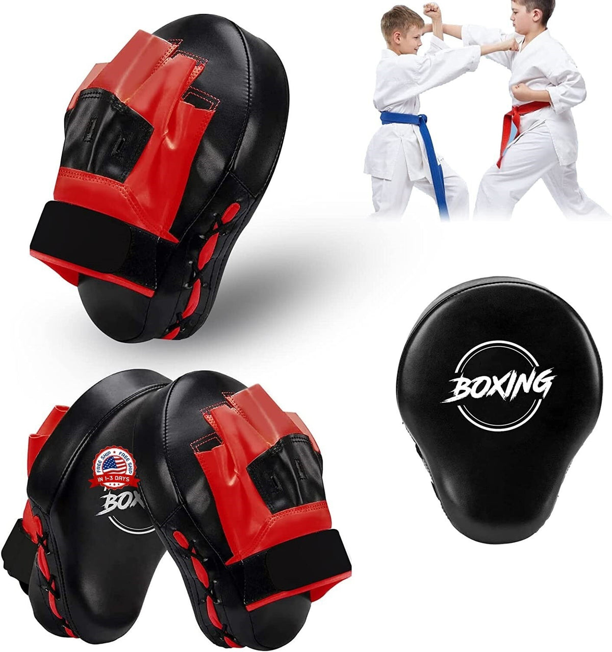 MMA Boxing Punch Mitts Curved Focus Pads for Martial Arts Training