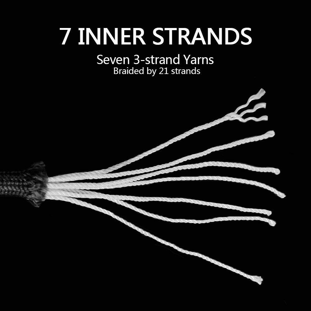 550lb Paracord Rope in Spool - Heavy Duty Nylon 7 Strand Camping & Outdoor Use