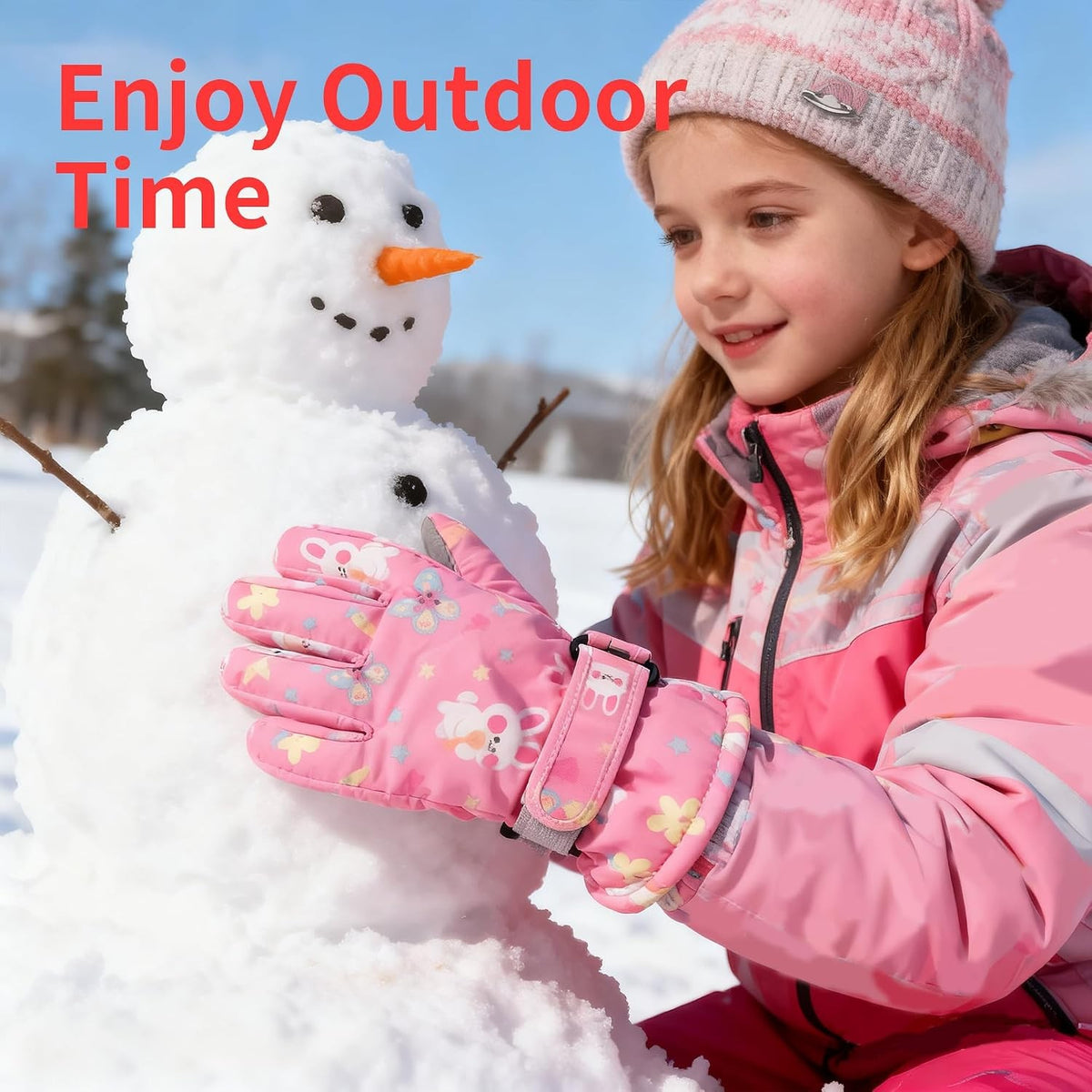 Kids Winter Snow Ski Gloves Waterproof Insulated Outdoor Snowboarding