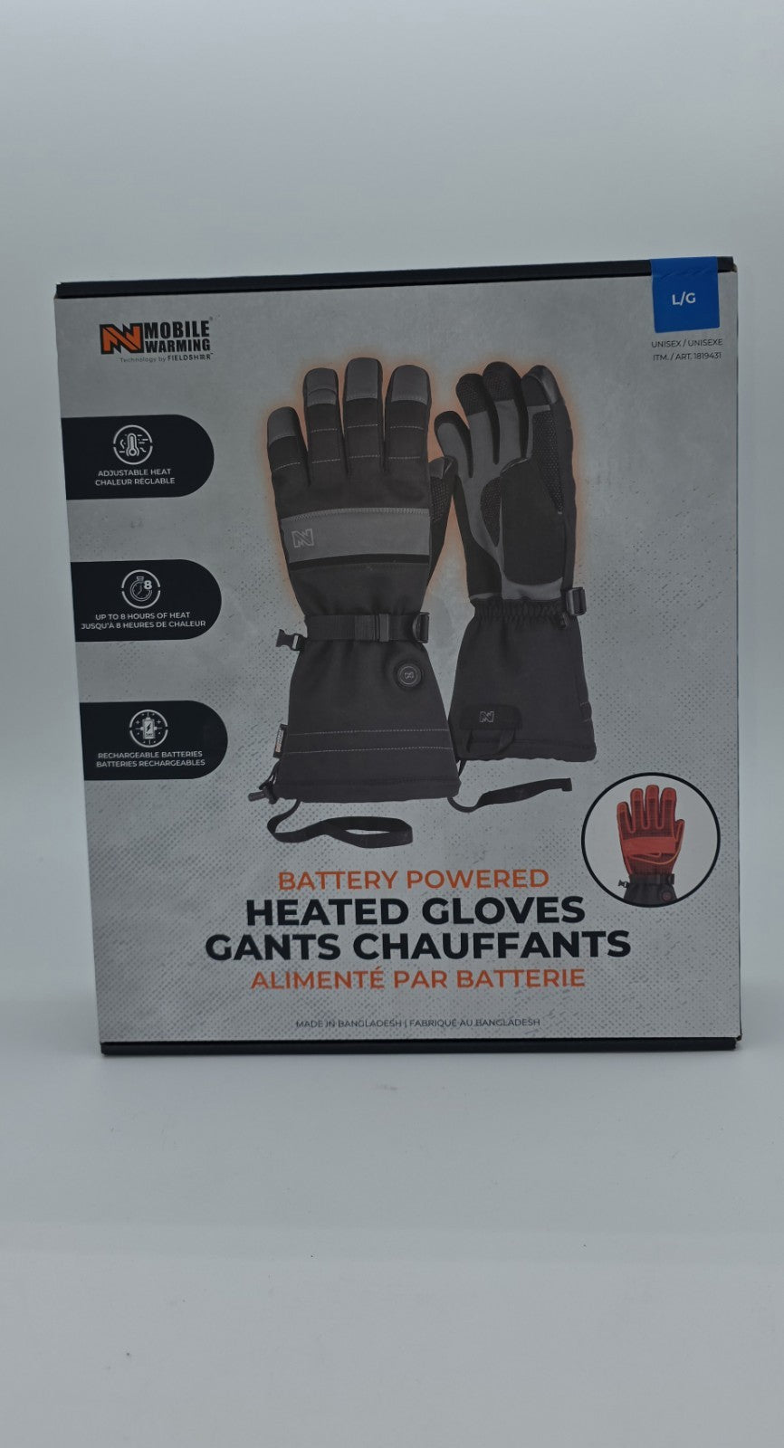Heated Gloves Touchscreen Compatible Large Winter Outdoor Ski Snowboarding