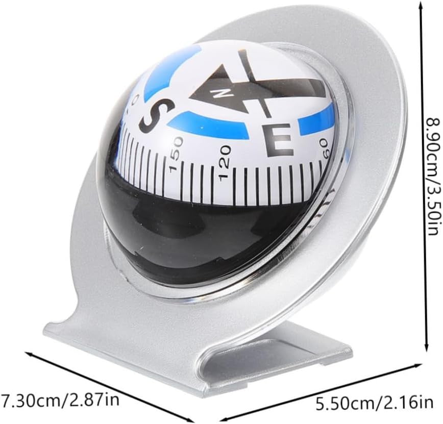 Adjustable Car Dashboard Compass Ball for Vehicle Navigation Marine Boating