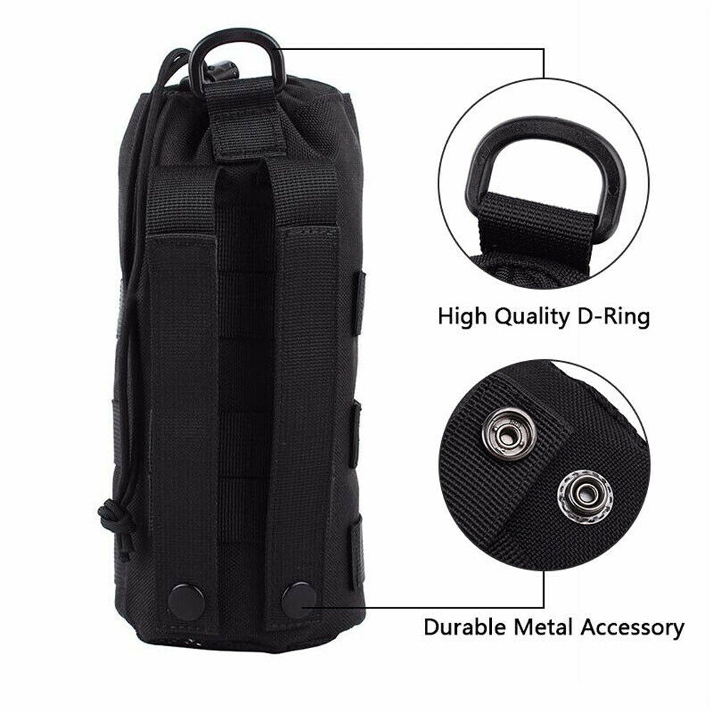 35oz Outdoor Tactical Water Bottle Pouch Hiking Belt Holder Military Gear