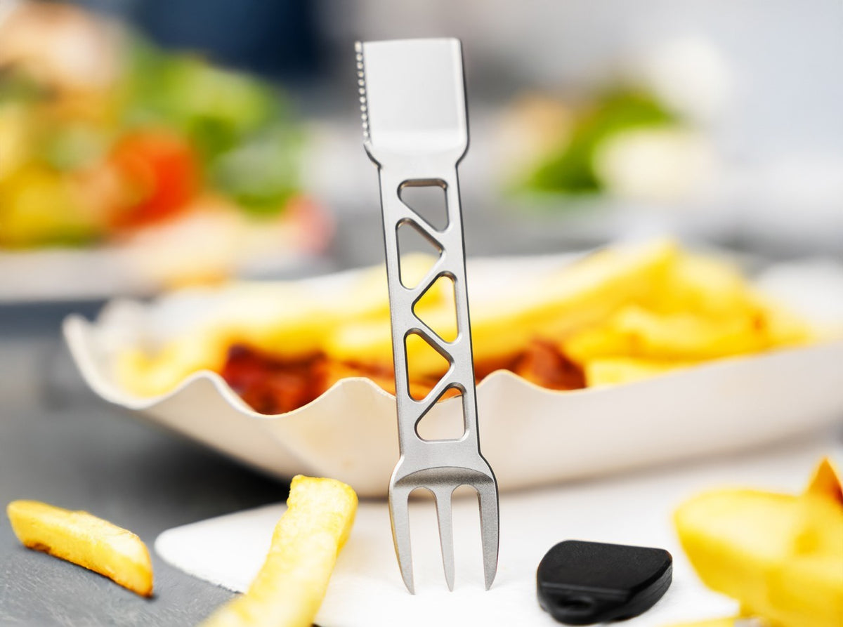Camping Cutlery Set - Knife, Fork, Spoon, Stainless Steel Multi-Tool