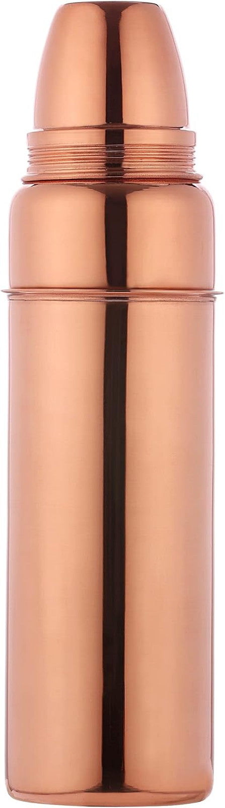 Pure Copper Water Bottle 900ml with Cup Unlined & Lacquer-Free