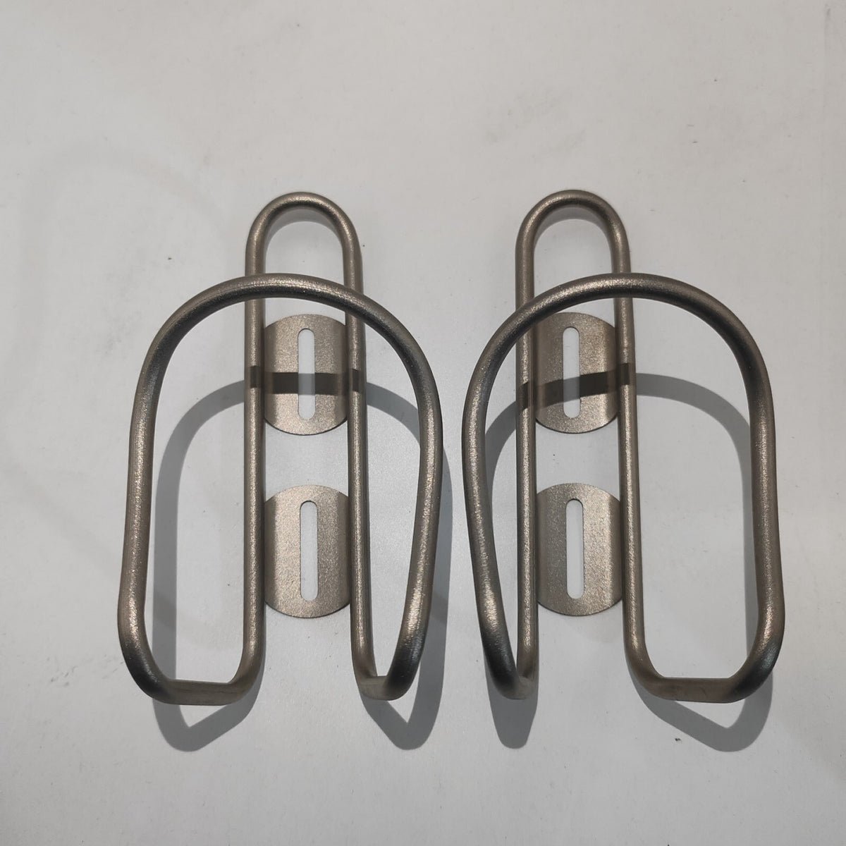 Titanium Water Bottle Cage Set - Ultra Light Sand Blasted Bike Accessories