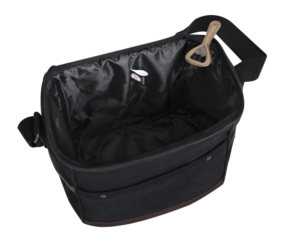 Insulated Travel Cooler Bag with Canvas & Leather Details, Multiple Colors