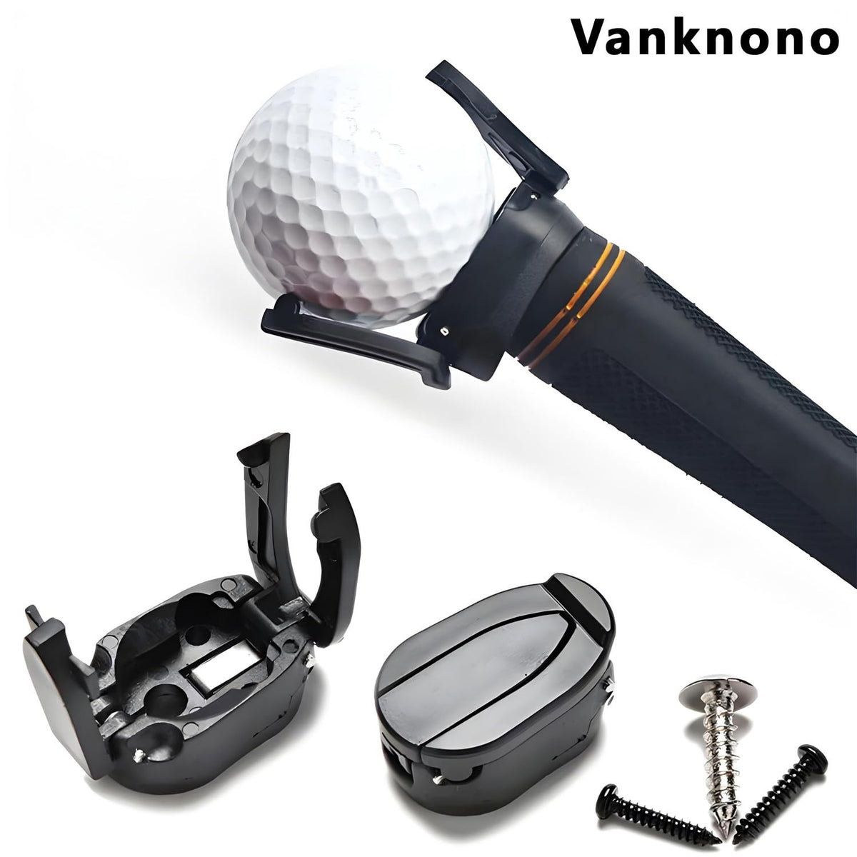 Golf Ball Retriever Set - 6 Foldable 3-Prong Claw Pickups for Golfers