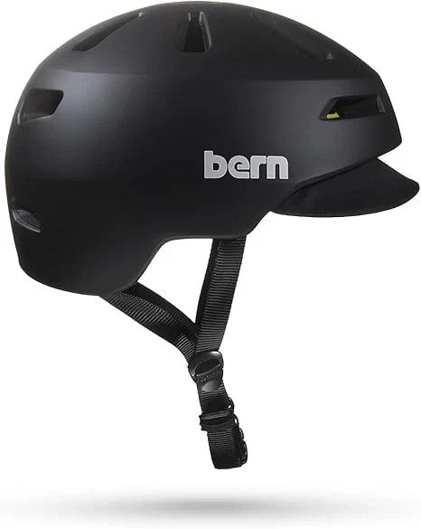 Adult Bike Helmet with Flip Visor - Matte Black, Lightweight, Large