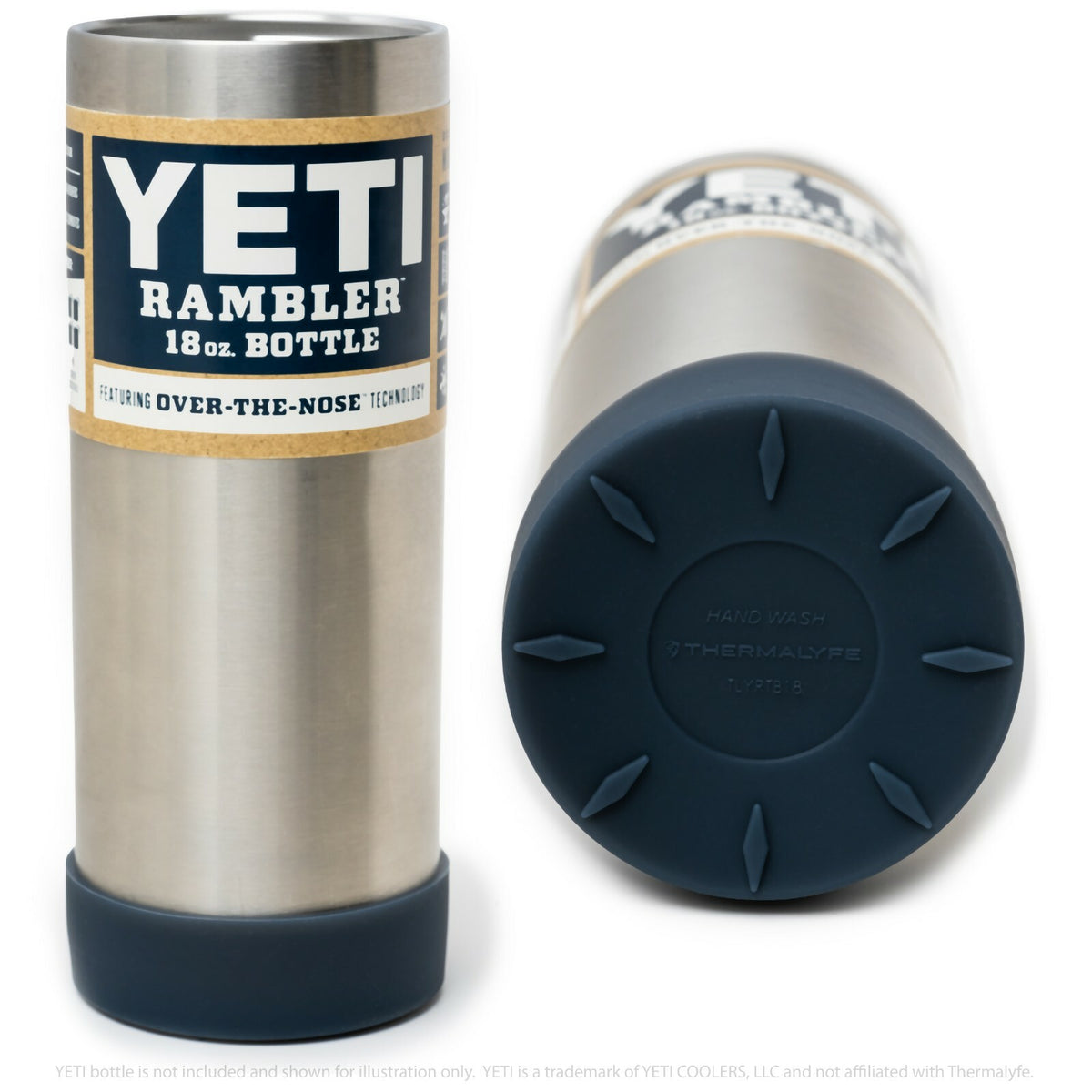 Silicone Bottle Sleeve Protector for Yeti Rambler 18oz & 12oz Bottles - Black Frost Smoke