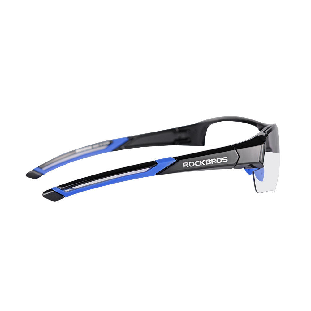 Cycling Photochromatic Goggles UV400 Transparent Glasses Black Blue