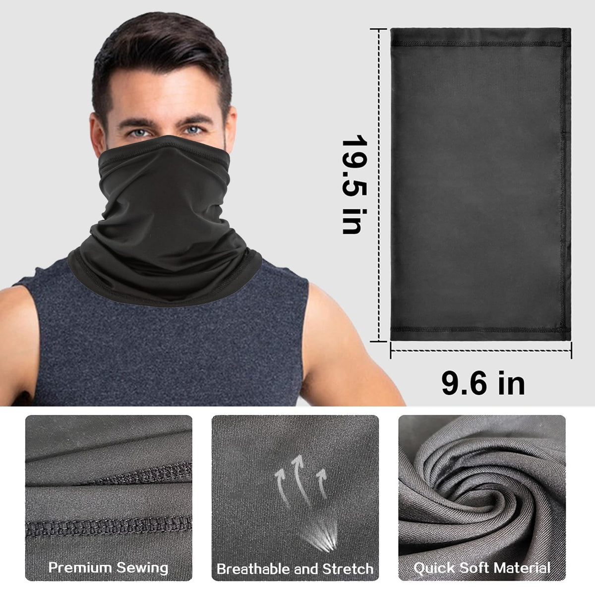 Cooling Neck Gaiter Face Mask Scarf Cover for Men Women Outdoor Sports