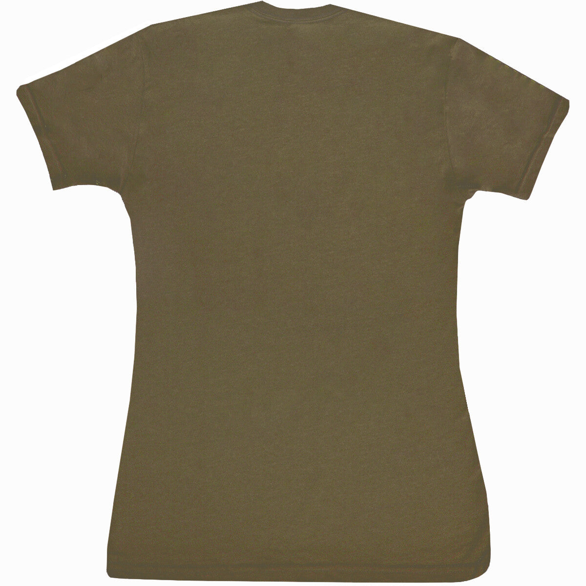 Basic Military Green T-Shirt with Logo - Unisex Casual Top