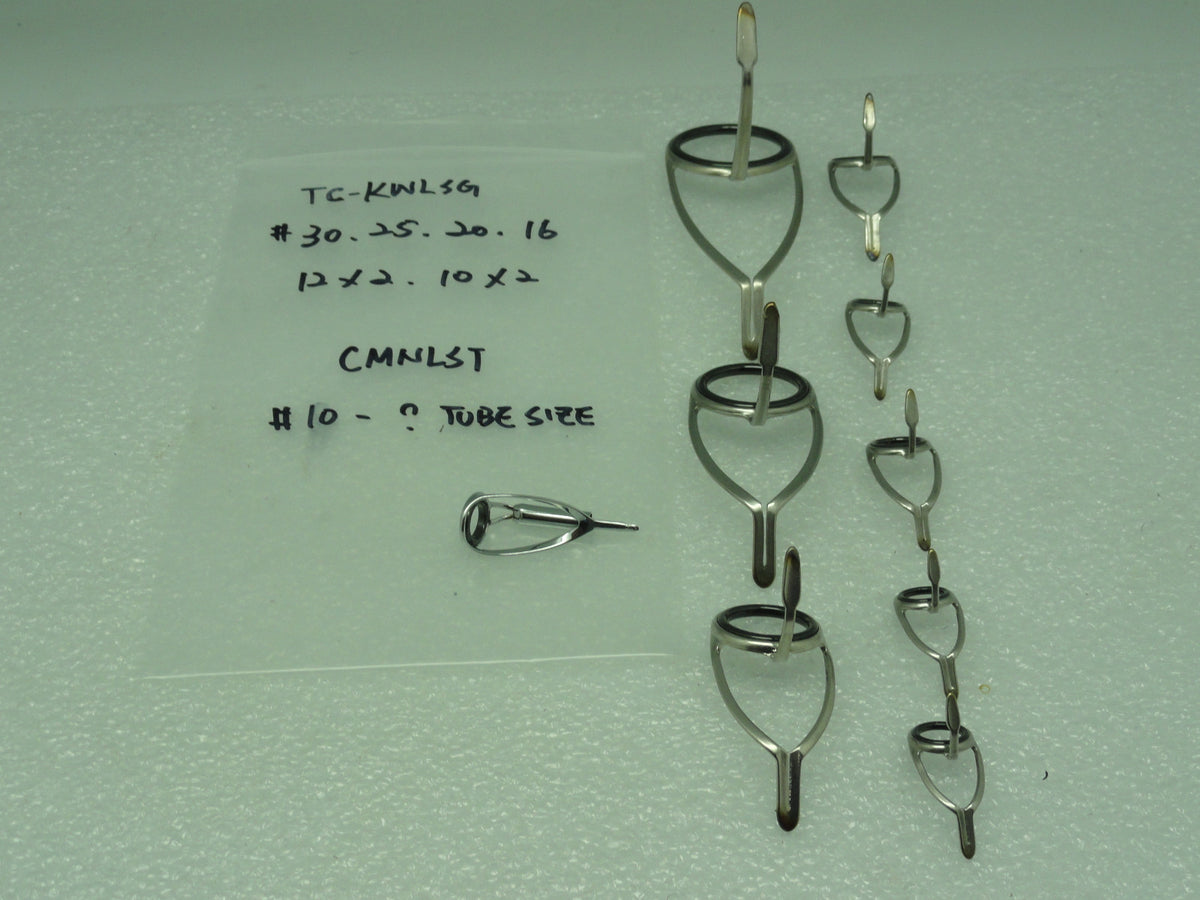 8-Piece Surf Fishing Rod Guides Set with #10 SIC Ceramic Rings for Medium to Heavy-Duty Rods