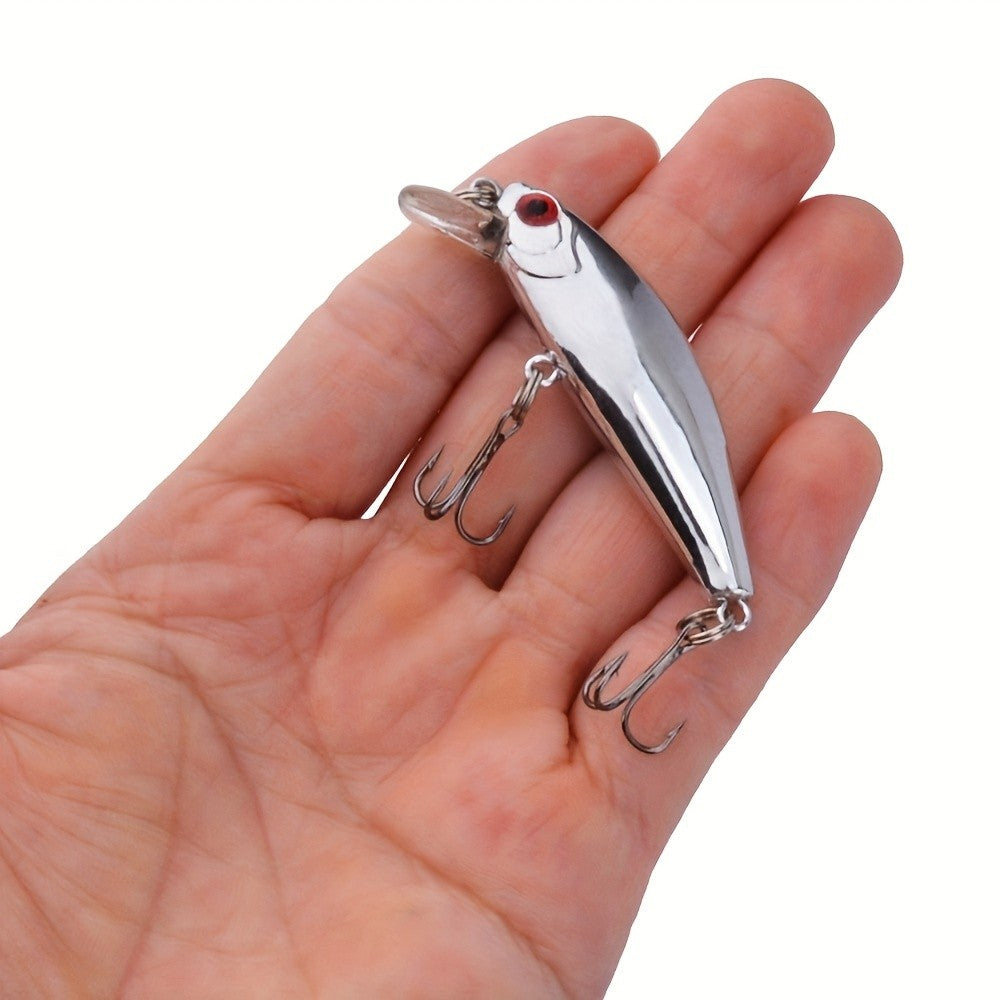 10pcs Silvery Mini Fishing Lures Kit for Freshwater and Saltwater Fishing