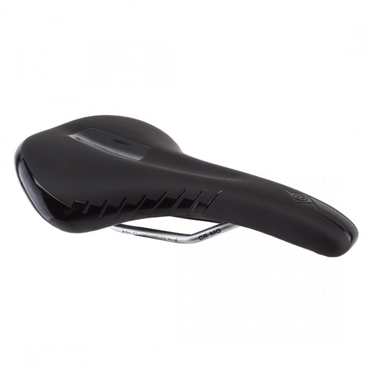 Bike Saddle with High Density Foam Padding and Chromoly Rails - Unisex, Black, 158mm Wide