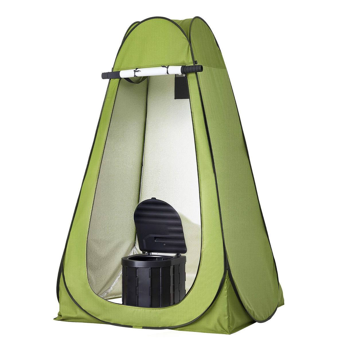 Portable Camping Toilet with Pop-Up Privacy Tent Foldable Outdoor Potty Kit