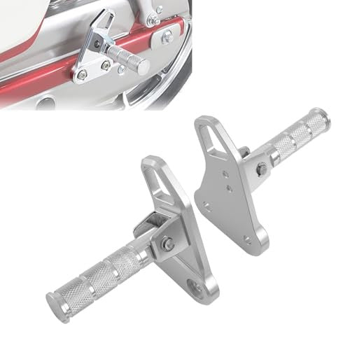 Motorcycle Passenger Footpegs for Honda Super Cub C125 2018-2025 CNC Aluminum Anti-Skid Silver