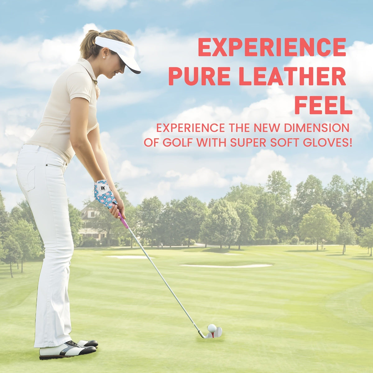 Women’s Golf Gloves with Ball Marker 2 Pack Breathable & Comfortable