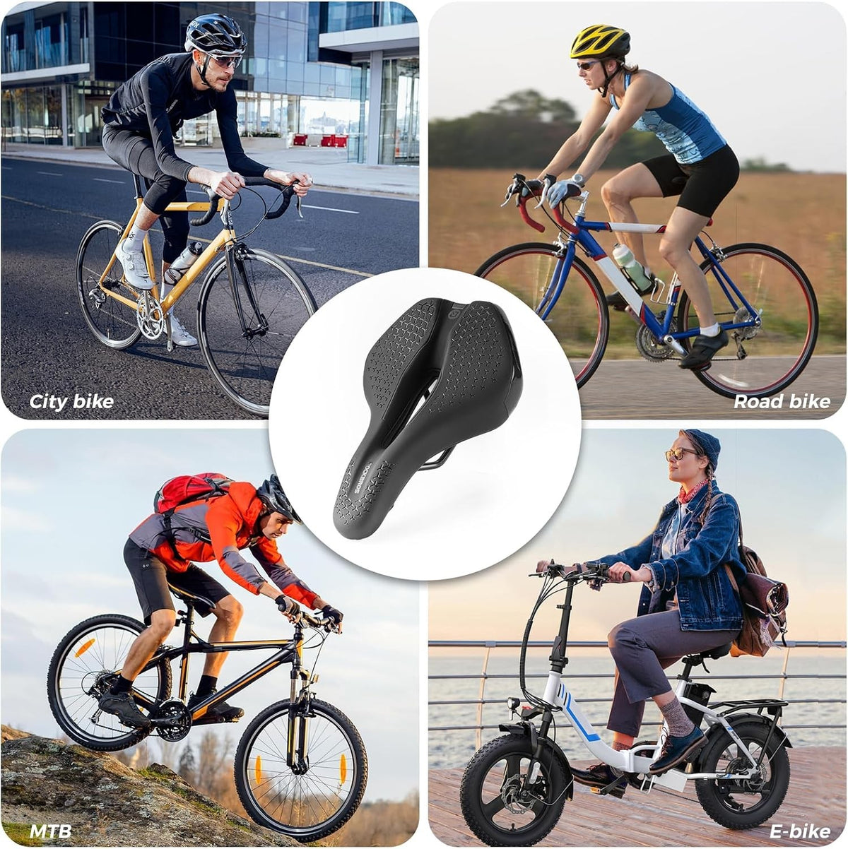 Gel Bicycle Saddle Seat Cushion Comfortable Soft Shockproof Bike Seat