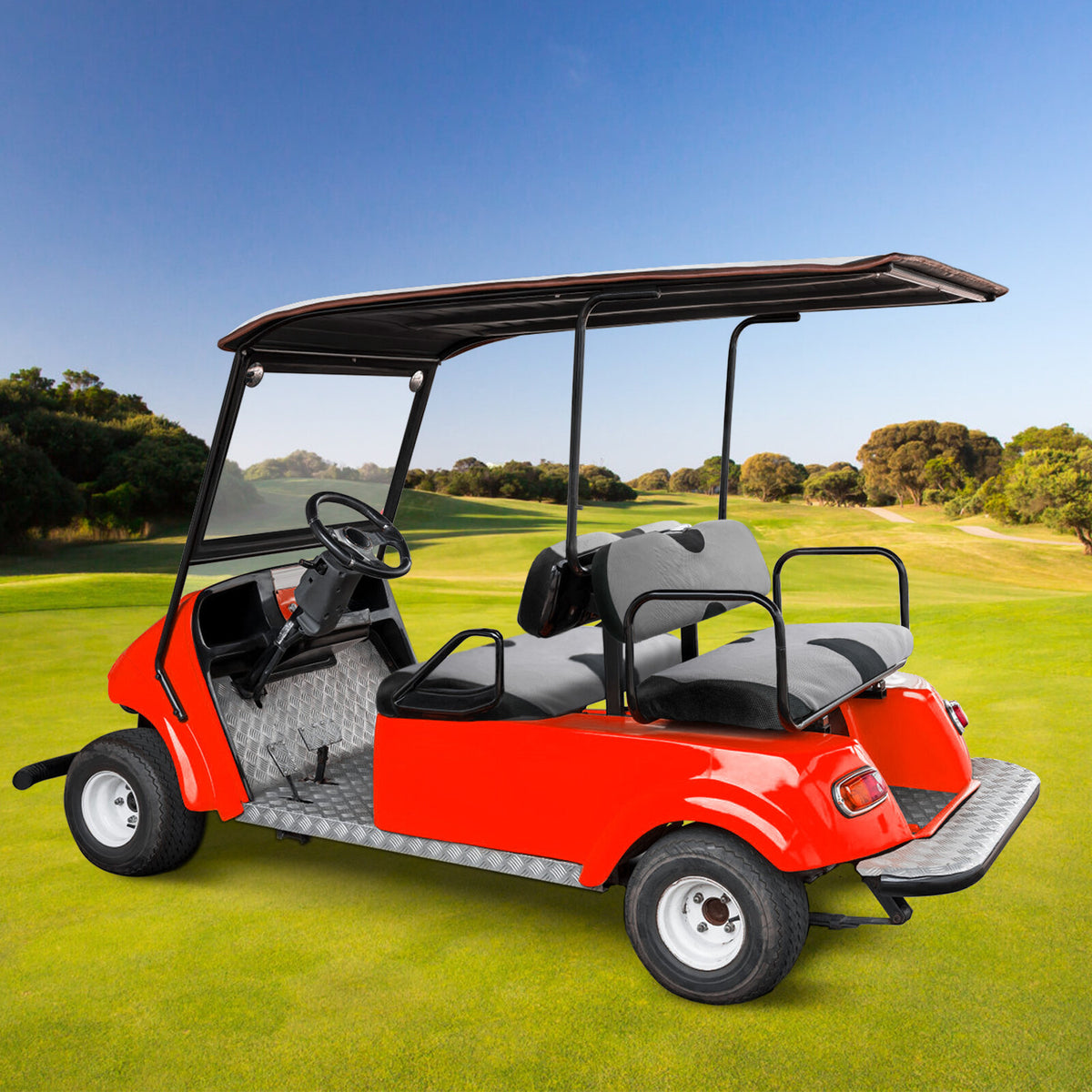 Golf Cart Seat Cover Set for EZGO Yamaha Club Car Front and Rear Protection