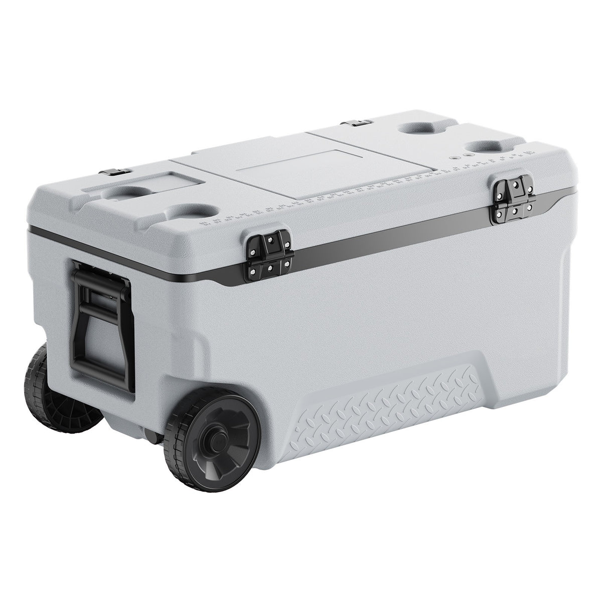 Portable Cooler 74 QT Insulated Wheeled Cooler for 120 Cans, Outdoor Use