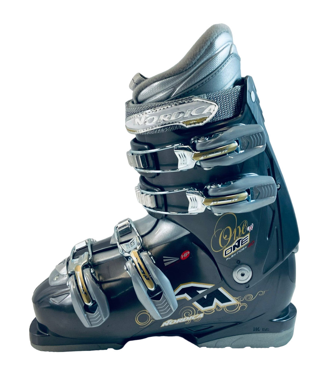 Nordica Women's One 40 Tandem Ski Boots - Dark Grey Silver, Size 24.5