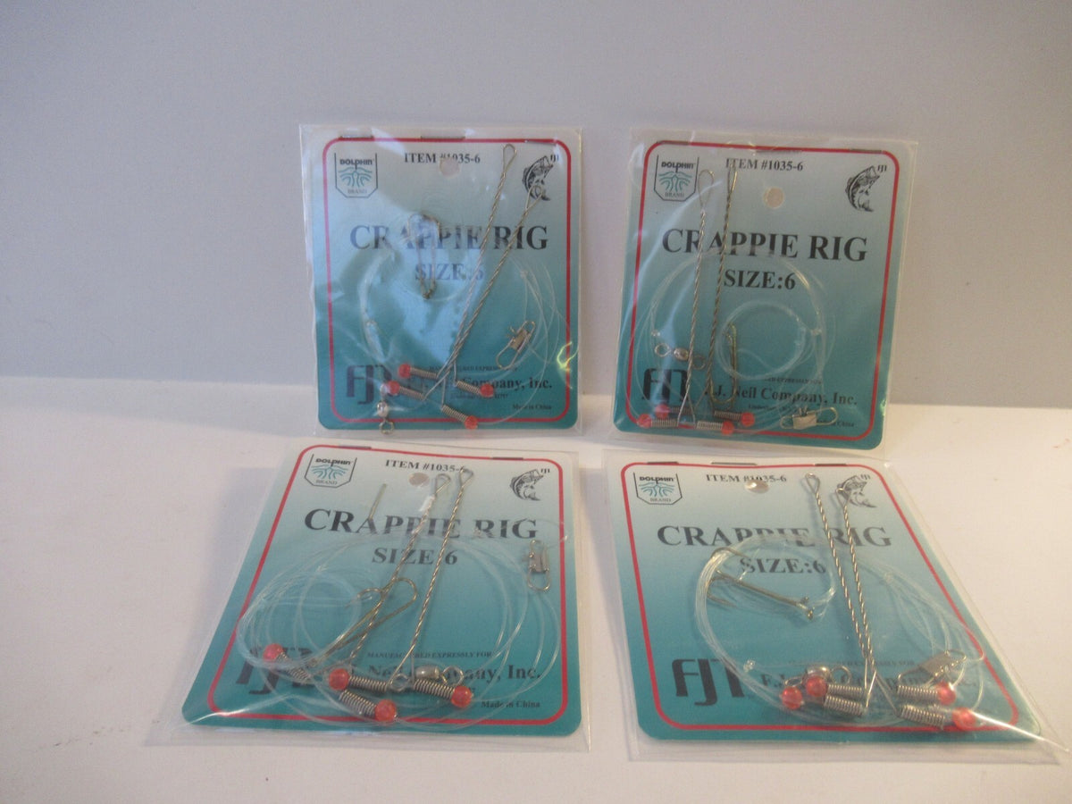 Crappie Panfish Fishing Rig Set - High Low Dropper Rigs for Freshwater Fish